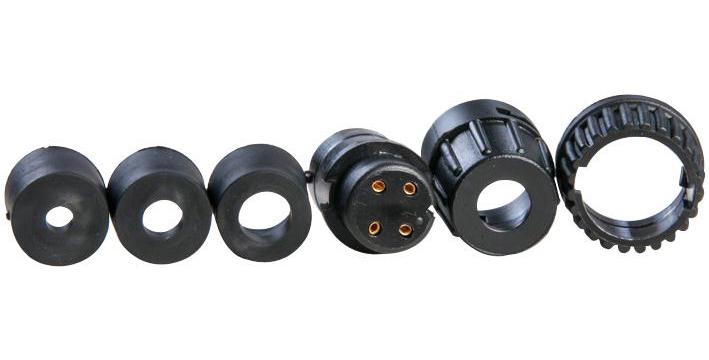 SWITCHCRAFT/CONXALL 6282-4SG-3DC CIRCULAR CONNECTOR RECEPTACLE SIZE 20, 4