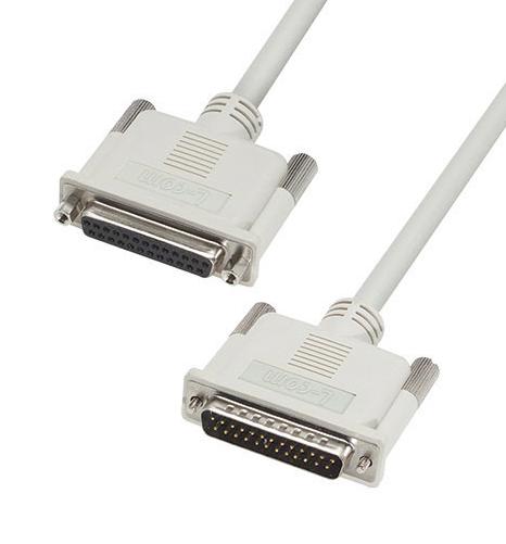 L-COM CS2N25MF-5 Computer Cable, D Subminiature Plug, 25 Way, D Subminiature Socket, 25 Way, 5 ft, 1.5 m