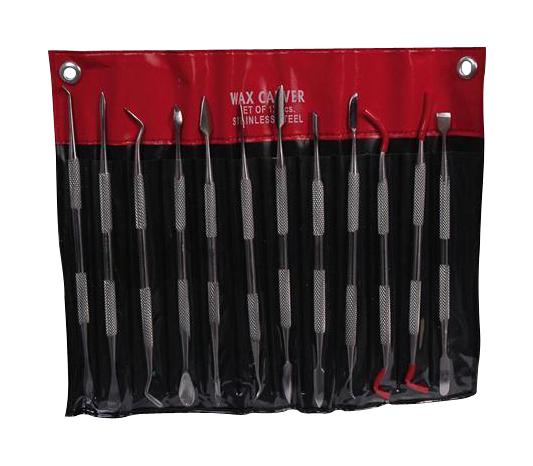 DURATOOL JS-336T Carving Set, Stainless Steel, 12 Tool, 24 Head, 152.4 mm L