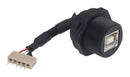 AMPHENOL SOCAPEX USBBF7 USB Cable, USB 2.0 Sealed B Receptacle, USB to UART Converter, 50mm Length