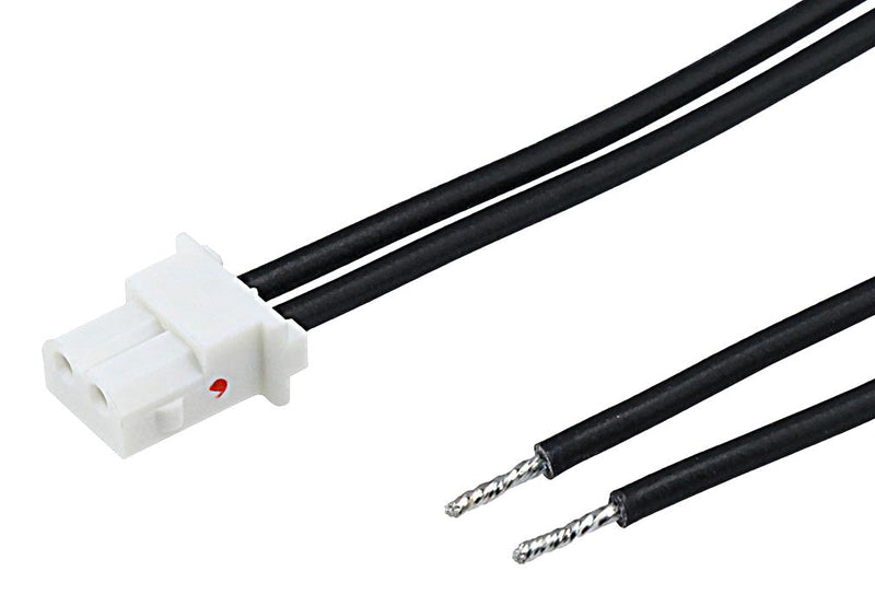 MOLEX 226431-1023 Cable Assembly, Mini-SPOX Receptacle to Free End, 2 Ways, 2.5 mm, 1 Row, 300 mm, 11.8 "