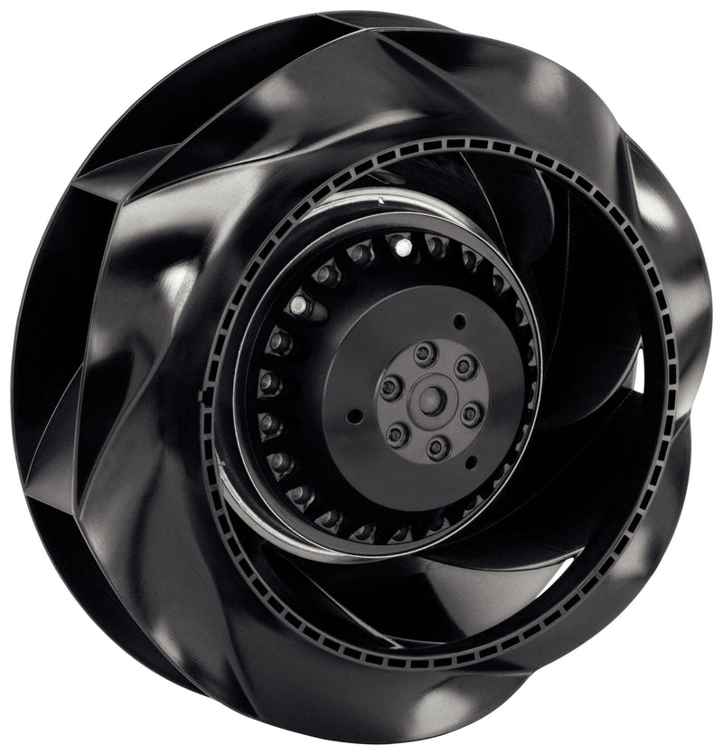 EBM-PAPST R2E225-RA92-10 Fan Blower, Centrifugal, 230 VAC, AC, 225 mm, 99 mm, 705 CFM