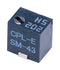 NIDEC COMPONENTS SM-43TW101 Trimmer, Multi Turn, RuO2 Cermet, Top Adjust, 100 ohm, Surface Mount, 5 Turns