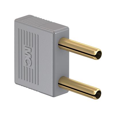 STAUBLI 24.0004-28 Banana Test Connector, Jack, 25 A, 60 VDC, Gold Plated Contacts, Grey
