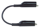 POMONA AL-B-48-0 Test Lead, Alligator Clip to Alligator Clip, Black, 60 V, 5 A, 1.219 m