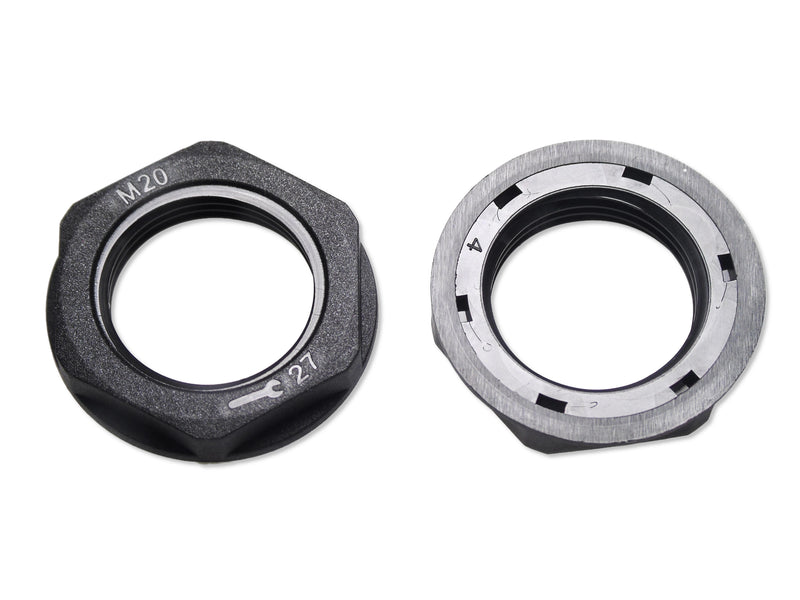 MULTICOMP PRO MP015357 Locknut, Pack of 10, M20 x 1.5, Nylon (Polyamide), 5.7 mm