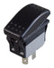 MULTICOMP PRO MPX5-214BNN-NABA-1NN-S Rocker Switch, IP67, On-Off, DPST-NO, Non Illuminated, Panel, Snap-In, Black