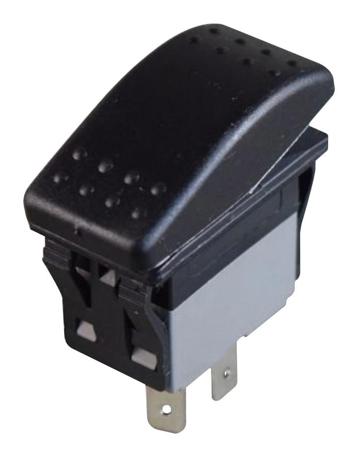 MULTICOMP PRO MPX5-214BNN-NABA-1NN-S Rocker Switch, IP67, On-Off, DPST-NO, Non Illuminated, Panel, Snap-In, Black