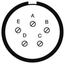 AMPHENOL SOCAPEX D38999/24WD5SA-LC Circular Connector, MIL-DTL-38999 Series III, DS38999/24 Series, Jam Nut Receptacle, 5 Contacts