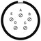 AMPHENOL SOCAPEX D38999/24WD5SA-LC Circular Connector, MIL-DTL-38999 Series III, DS38999/24 Series, Jam Nut Receptacle, 5 Contacts