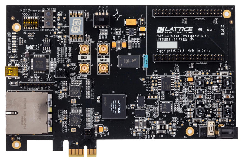 LATTICE SEMICONDUCTOR LFE5UM5G-45F-VERSA-EVN Development Kit, LFE5UM5G-45F-8BG381C, ECP5-5G Family, FPGA, 128M Serial SPI Flash