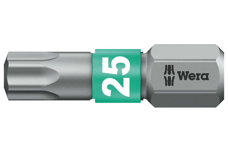 WERA 05066126001 Hex Driver Bit, Torx, T25 Bit, 25 mm Overall GTIN UPC EAN: 4013288034540 4013288034540