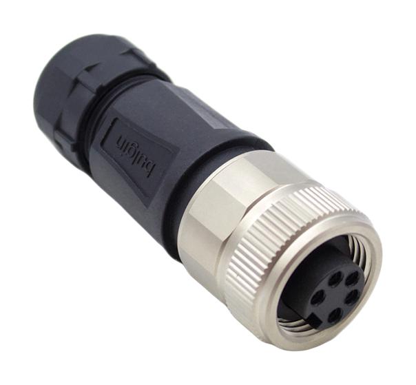 BULGIN LIMITED PXPTPU78FBF05ASTM22 Sensor Connector, Buccaneer Series, 7/8", Female, 5 Positions, Screw Socket, Straight Cable Mount