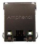 AMPHENOL COMMUNICATIONS SOLUTIONS RJE482881411 Modular Connector, Y/G LED, RJ45 Jack, 1 x 2 (Ganged), 8P8C, Cat5e, IP20, Through Hole Mount