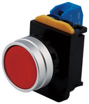 MULTICOMP PRO MPA204B-M1E10R Industrial Pushbutton Switch, 22.3 mm, SPST-NO, Off-On, Round Flush, Red