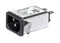 SCHURTER 3-130-941 Filtered IEC Power Entry Module, IEC C14, General Purpose, 1 A, 250 VAC