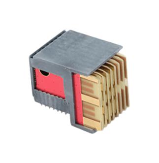 AMPHENOL SOCAPEX RVPX-RP208DM2 Connector, Right Angle, RVPX Series, 56 Contacts, 1.8 mm, Plug, Press Fit, 7 Rows