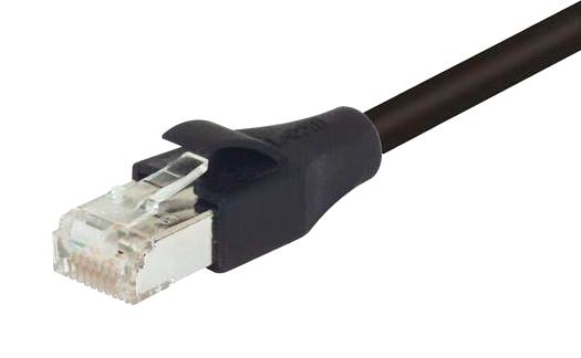 L-COM TRD855SZ-3 Ethernet Cable, Cat5e, RJ45 Plug to RJ45 Plug, STP (Shielded Twisted Pair), Black, 914.4 mm, 3 ft