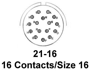 AMPHENOL AEROSPACE D38999/26FG16PN CIRCULAR CONNECTOR PLUG SIZE 21, 16 POSITION, CABLE
