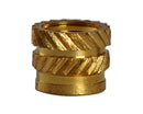 MULTICOMP PRO MP014003 Insert, Brass, M3 Thread Size, 4.37 mm Dia, 3.43 mm Body Length