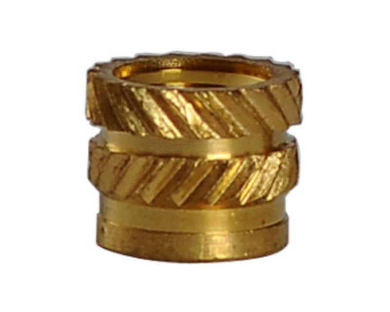 MULTICOMP PRO MP014003 Insert, Brass, M3 Thread Size, 4.37 mm Dia, 3.43 mm Body Length