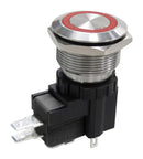 MULTICOMP PRO MPW22-A0F0E324-A1ZB Vandal Resistant Switch, 24 V LED, MP Vandal Resistant Switches Momentary, 22 mm, SPDT, Momentary