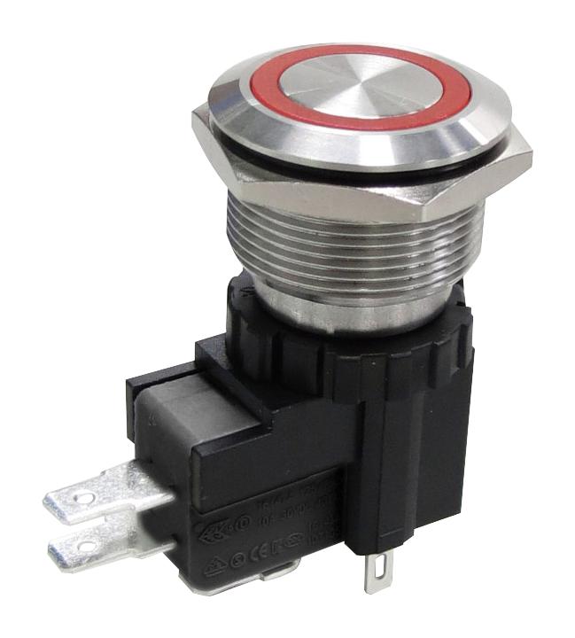 MULTICOMP PRO MPW22-A0F0E324-A1ZB Vandal Resistant Switch, 24 V LED, MP Vandal Resistant Switches Momentary, 22 mm, SPDT, Momentary