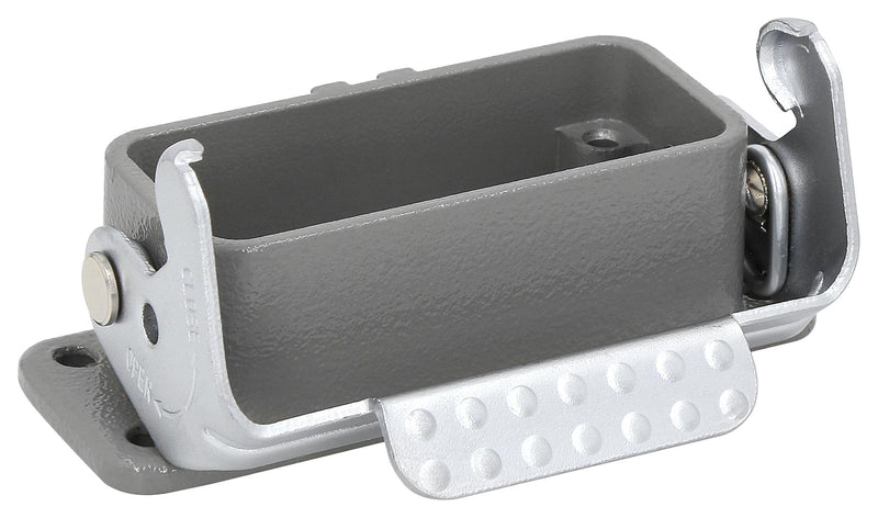 Multicomp PRO MP009370 MP009370 Heavy Duty Connector Base Bulkhead Mount Aluminium Body 1 Lever 10A