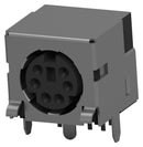 AMP - TE CONNECTIVITY 5750071-1 DIN Audio / Video Connector, 6 Contacts, Jack, PCB Mount, Through Hole Right Angle