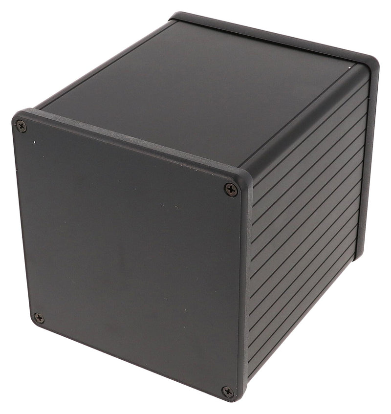 HAMMOND 1455NS1202BK Metal Enclosure, w/Plastic End Panel, Small, Aluminium, 103 mm, 103 mm, 120 mm