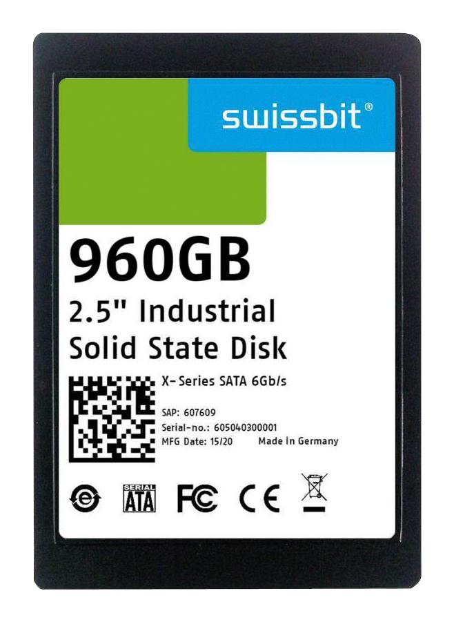 SWISSBIT SFSA960GS2AK2TB-C-XC-21E-STD SSD, Internal, 2.5 Inch, SATA 6 Gb/s (SATA III), 960 GB, 3D TLC NAND