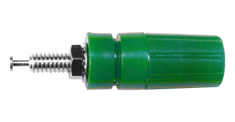 MUELLER ELECTRIC BU-P3760-5 Binding Post, BU-P3760 Series, 15 A, 2500 Vrms, Nickel Plated Contacts, Panel Mount, Green