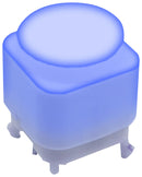 E-SWITCH PB350STRB Industrial Pushbutton Switch, 20 mA 3.2 V LED, PB350 Series, SPST-NO-DM, Momentary, Round, Blue