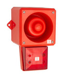 CLIFFORD AND SNELL 245281 Audio/Visual Signal Device, Flashing, Red, 112dBA, 24 VDC, Cable, IP66, Yodalight YL50 Hi Vis Series