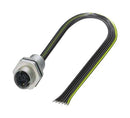 PHOENIX CONTACT 1415301 Sensor Cable, M12 Receptacle, Free End, 5P + PE Positions, 200 mm, 7.9 " 1415301, SACC-E-M12FSM-5PE-M16XL/0,2