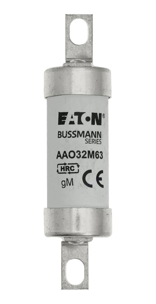EATON BUSSMANN AAO32M63 Fuse, High Rupturing Capacity (HRC), AAO Series, 32 A, Bolted Tag, 500 V