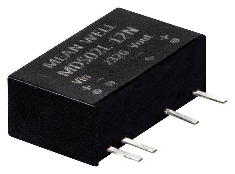 MEAN WELL MDS02N-05N Isolated Through Hole DC/DC Converter, ITE, Industrial & Medical, SIP, 2 W, 1 Output, 5 V