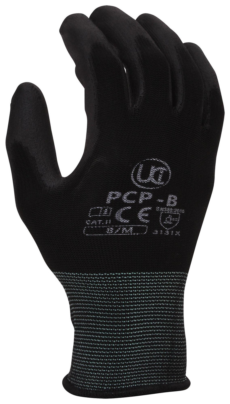 UCI G/PCP-B/11 Gloves, Seamless Knit Cuff, PET (Polyester), Black, XXL
