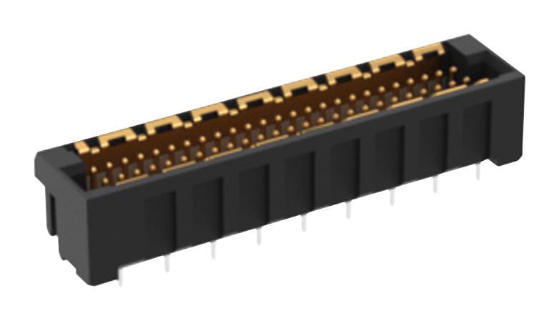 ERNI - TE CONNECTIVITY 354184-E Mezzanine Connector, Plug, 1 mm, 2 Rows, 50 Contacts, Surface Mount, Through Hole Mount