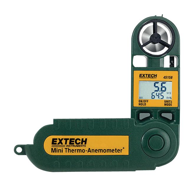 EXTECH INSTRUMENTS 45158 Anemometer, 0.5m/s to 28m/s, 1BF to 17BF, -15 &deg;C, 50 &deg;C, 10% to 95%, 133 mm