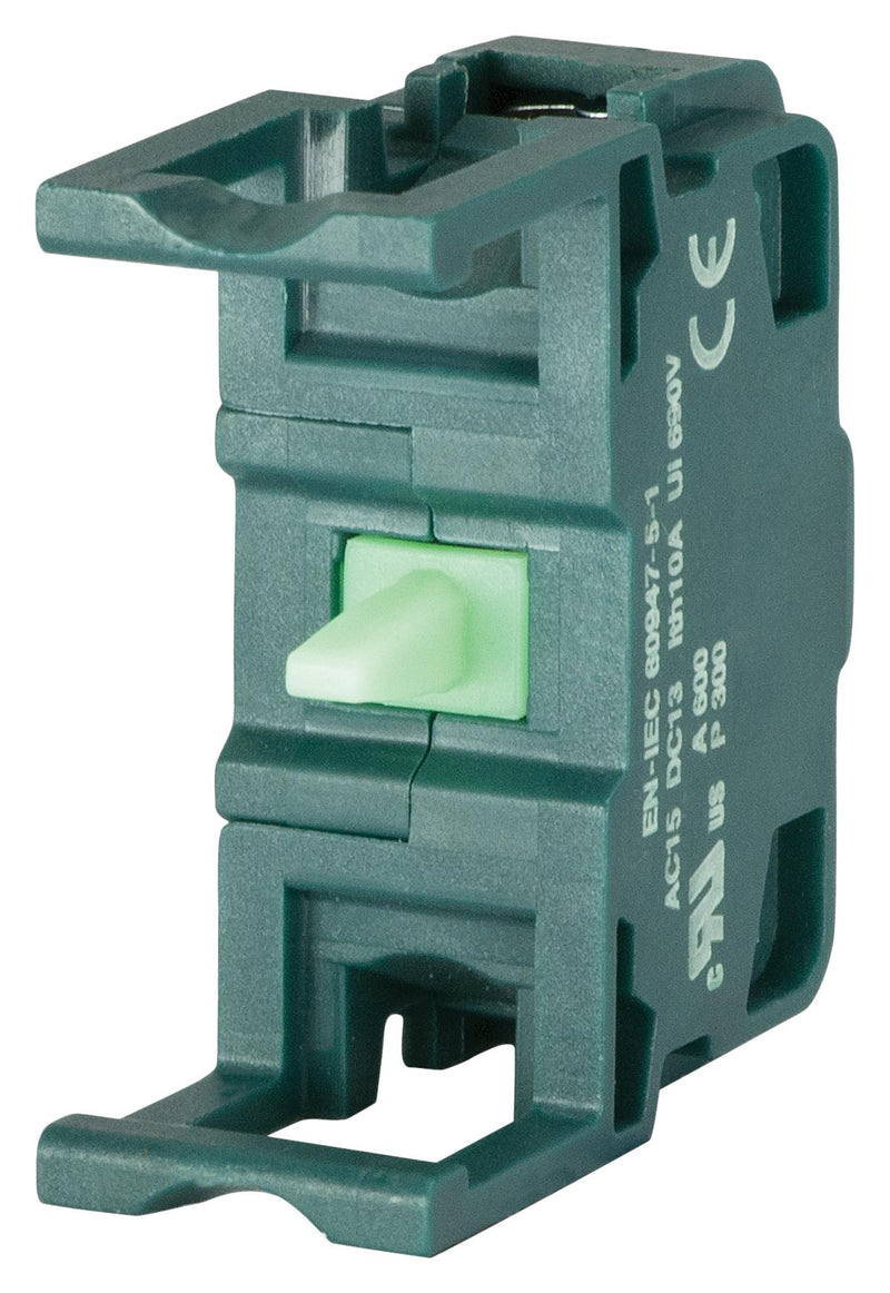 EAO 46-311.1Z10 Contact Block, SPST-NO, Screw, 1 Pole, 10 A, 600 V, EAO 46 Series Selector Switches, 240 V