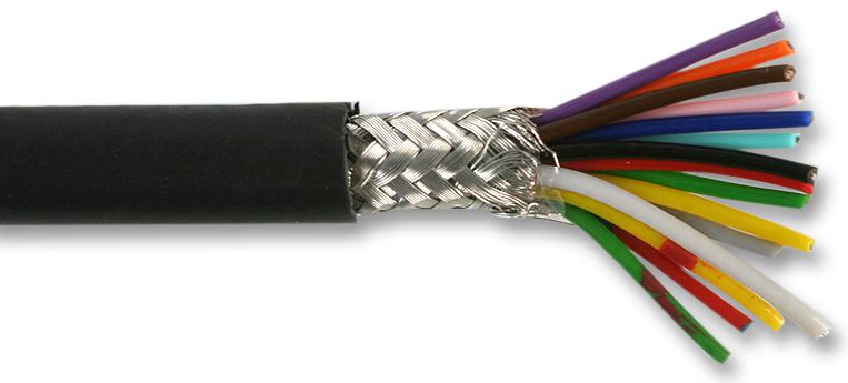 Multicomp PRO MP002354 MP002354 Multicore Cable Screened 15 Core 30 AWG 0.1 mm&Acirc;&sup2; 82.02 ft 25 m