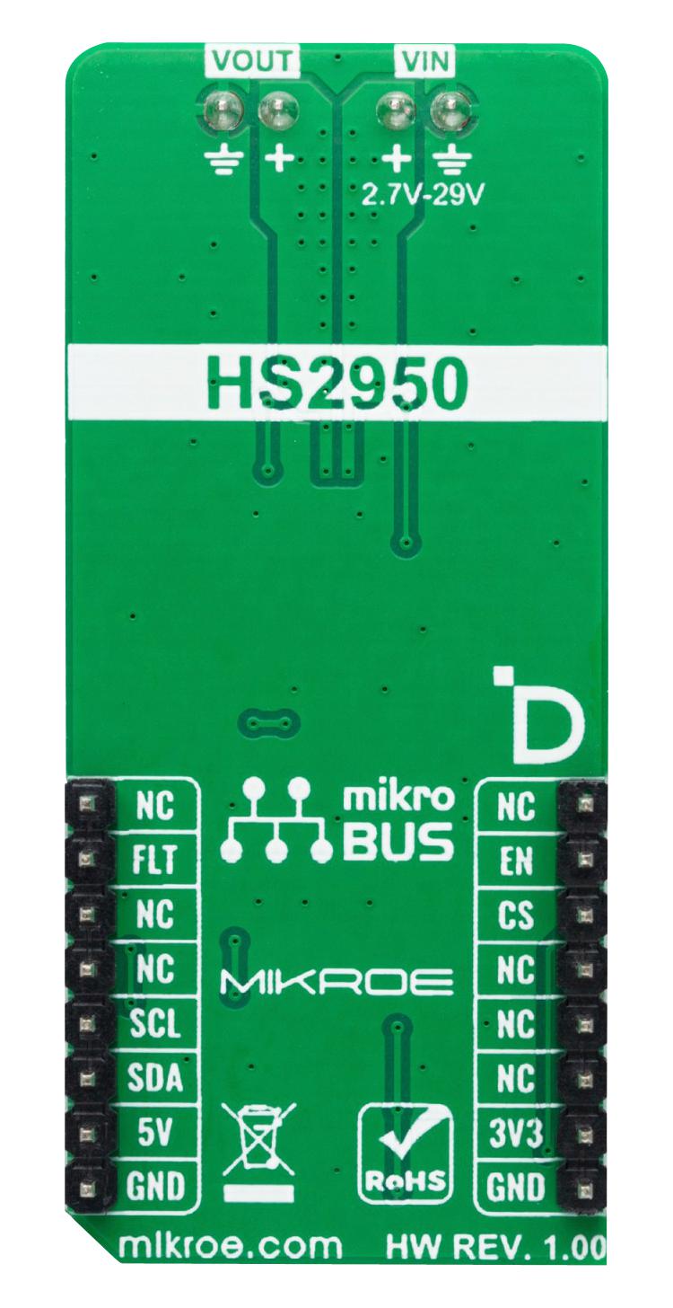 MIKROELEKTRONIKA MIKROE-5938 Add-On Board, Current Limit 10 Click, MikroE mikroBUS Compatible Development Boards