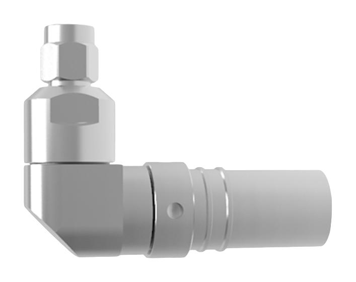 TIMES MICROWAVE EZ-400-SM-RA-X RF / Coaxial Connector, SMA Coaxial, Right Angle Plug, Crimp, Push On, 50 ohm