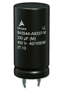 EPCOS B43647A5108M057 Electrolytic Capacitor, 1000 &micro;F, 450 V, &plusmn; 20%, Snap-In, 2000 hours @ 105&deg;C