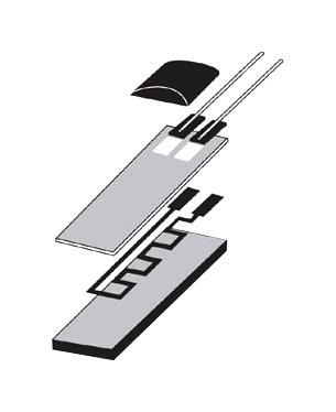 OMEGA F2222-100-1/3B-100 RTD Sensor, Component with Leads, Class 1/3B, 0 &deg;C, 100 &deg;C, 100 ohm, Platinum