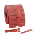 HELLERMANNTYTON 556-80587 Wire Marker, PK 500, Thermal Transfer, Blank (No Legend), Red, 74mm x 12mm, 8 mm 4031026698694, TAGPU12X74-LOOP (Red)