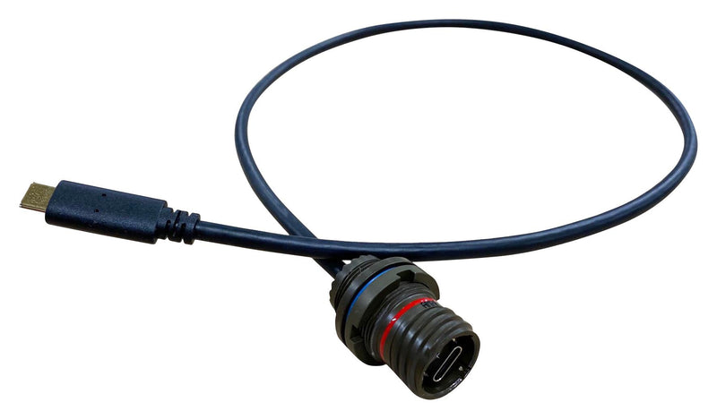 AMPHENOL SOCAPEX USB3CFTV7G050F312 USB Cable, Type C Plug to Type C Receptacle, 500 mm, 19.7 ", USB 3.2