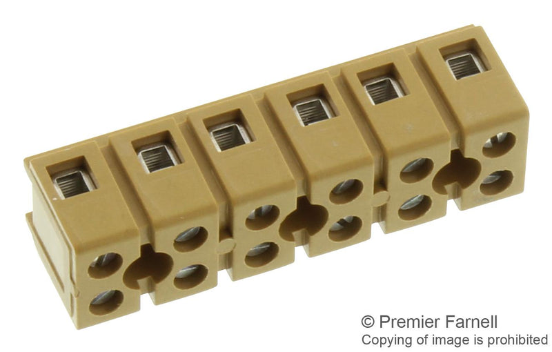 WEIDMULLER 0274220000 TERMINAL BLOCK, BARRIER, 6POS, 12AWG
