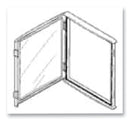 FIBOX L 44 II WINDOW Inspection Window, 36 Modules, PC/ABS Cabinets, Polycarbonate, IP65, NEMA 12, 14.84 ", 13.03 "